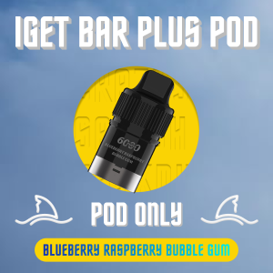 IGET Bar Plus Pod Blueberry Raspberry Bubble Gum New