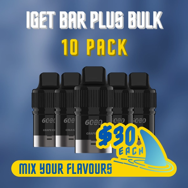 IGET Bar Plus Pod Bulk 10 Pack