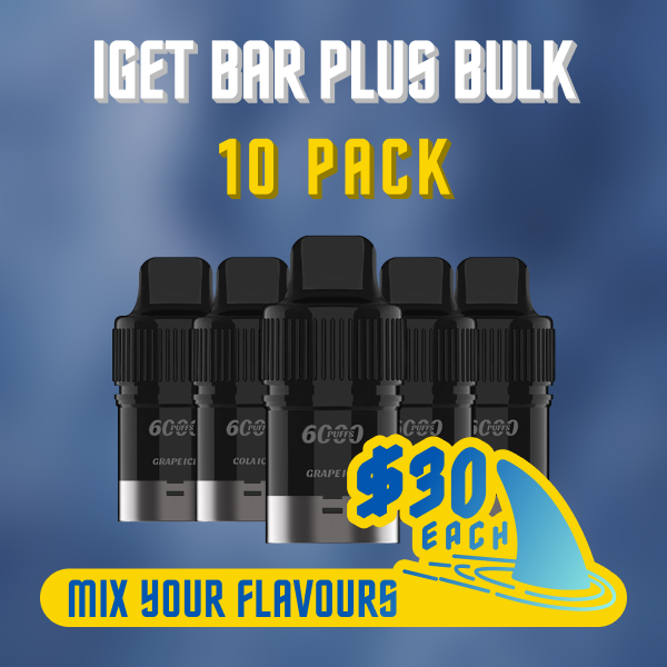 IGET Bar Plus Refill Pod Bulk 10 Pack
