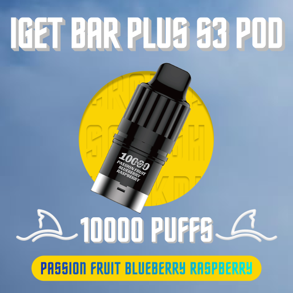 IGET Bar Plus S3 Pod Passion Fruit Blueberry Raspberry