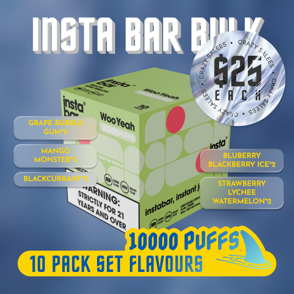 Insta Bar 10 Pack Set Flavours